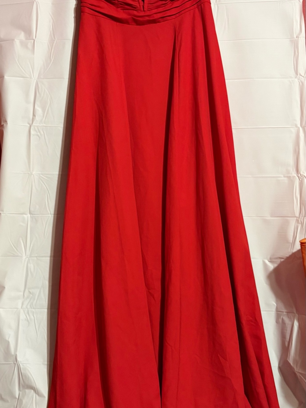 Red Full-Length A-Line Women's dress